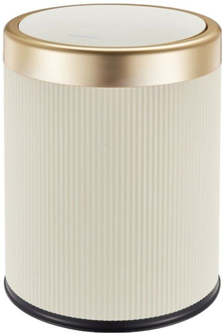 썬앤드림 세련된 거실 주방 더블 버킷 쓰레기통 15L, 크림화이트