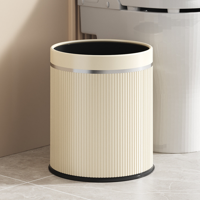 썬앤드림 심플라인 오픈형 이중 쓰레기통 13L, 화이트