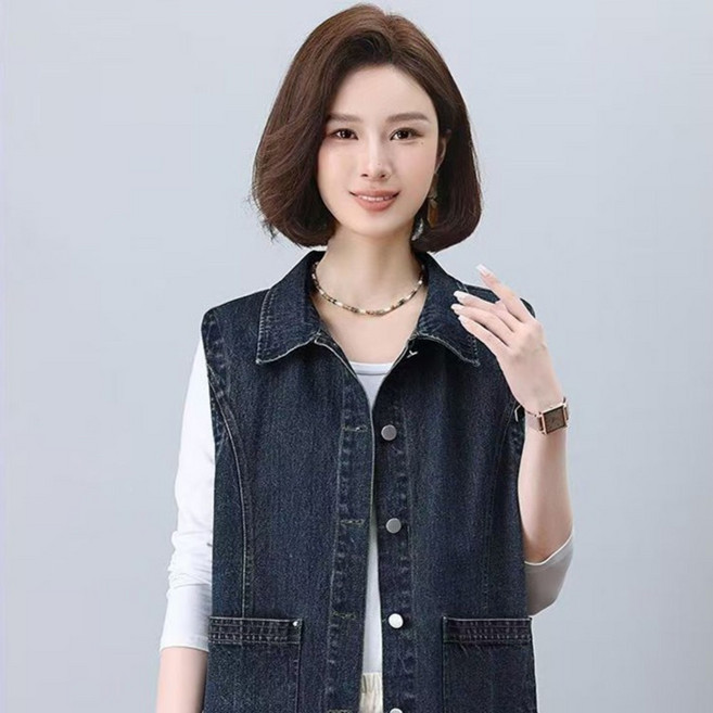 POPLARNC 女款Puotske大尺碼牛仔背心 P26SPV011302