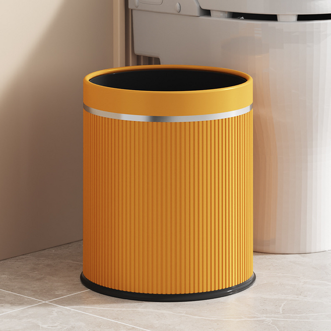 썬앤드림 심플라인 오픈형 이중 쓰레기통 16L, 오렌지
