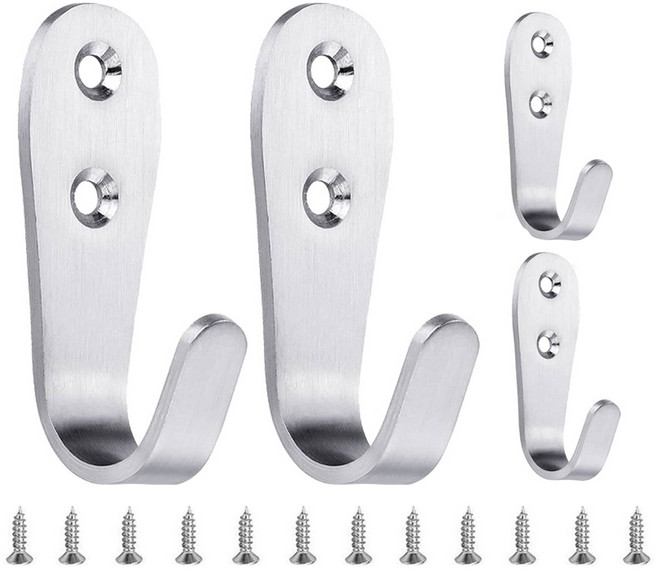 OON 스테인리스 다용도 후크 세트 중형 3mm, 4세트