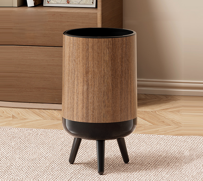 썬앤드림 우드 감성 고급 인테리어 쓰레기통 스탠딩 오픈형, 혼합색상