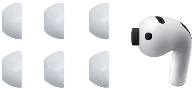 COMPLY TrueGrip Max AirPods Pro 3 專用極致隔音無乳膠泡棉耳塞 M, 白色, 6個, 단일상품