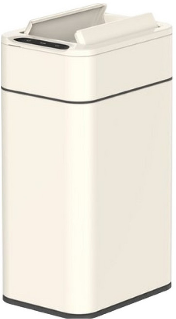 daroom 스마트 자동 센서 쓰레기통 날개형, 아이보리