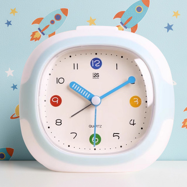 므뮤 파스텔 조명 미니 알람 탁상시계, 스카이 블루