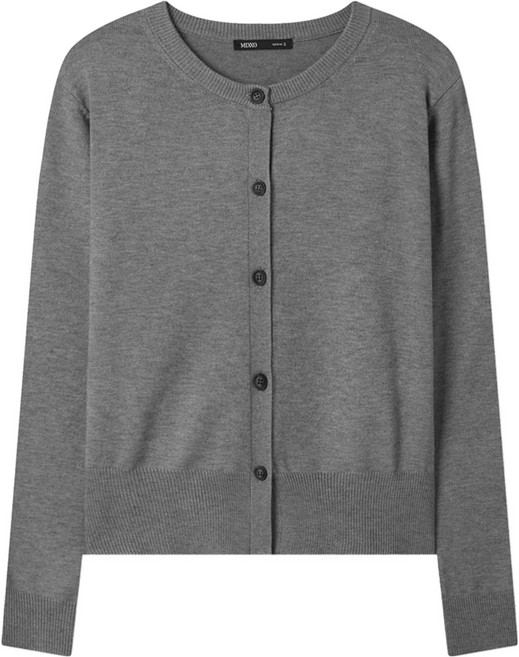 미쏘 여성용 라운드넥 도톰 가디건