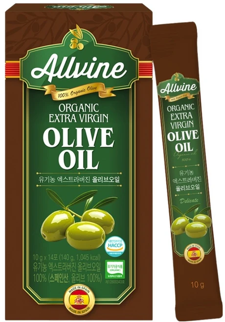 올바인 유기농 엑스트라버진 올리브오일 스틱 14p, 140g, 1개 - 쿠팡