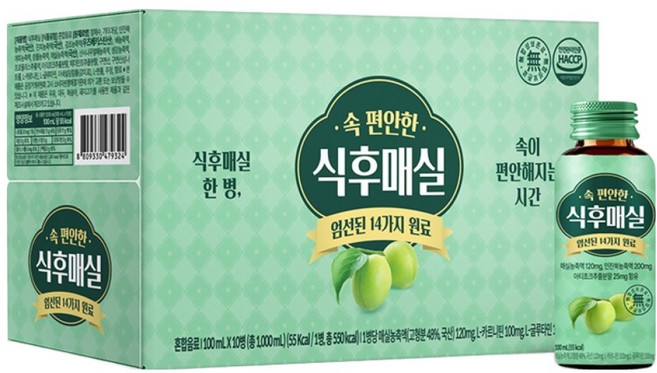 식후매실 매실 음료, 10개, 100ml