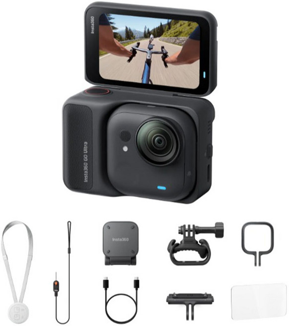 인스타360 Insta360 GO Ultra 사이클링 번들 액션캠, 미드나잇 블랙