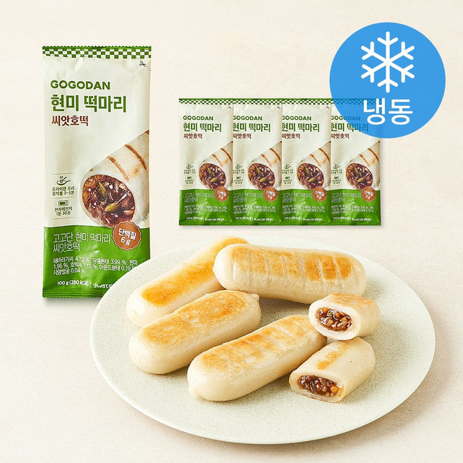 고고단 떡마리 씨앗호떡 (냉동), 100g, 5개, 1개입