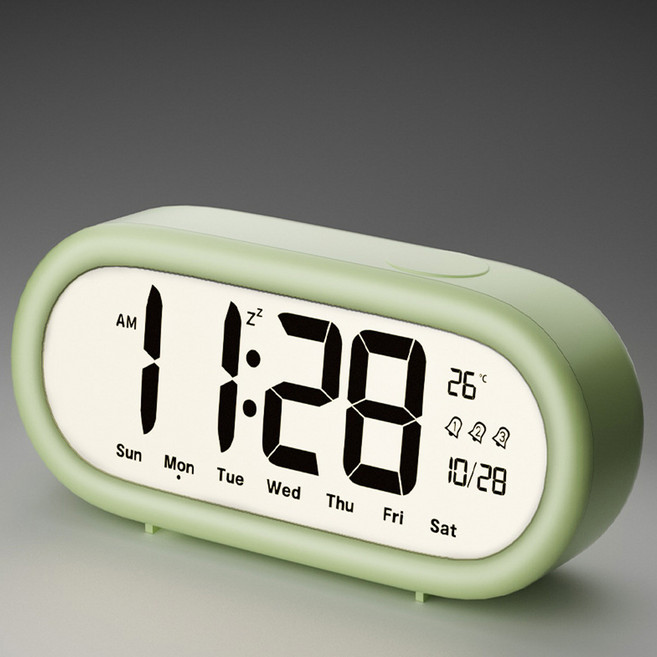 므뮤 디지털 시끄러운 알람 인테리어 탁상시계, 그린