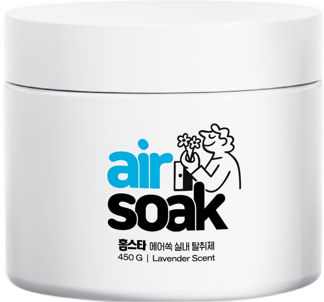 홈스타 에어쏙 강력 실내 고체 탈취제 라벤더향, 450g, 1개