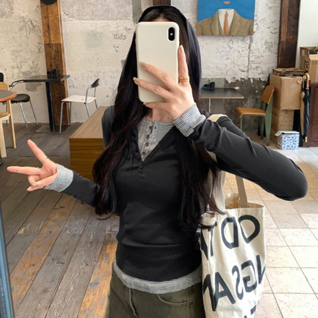 어썸풀 여성용 롤스커드 레이어 후드티 A26SPT012329