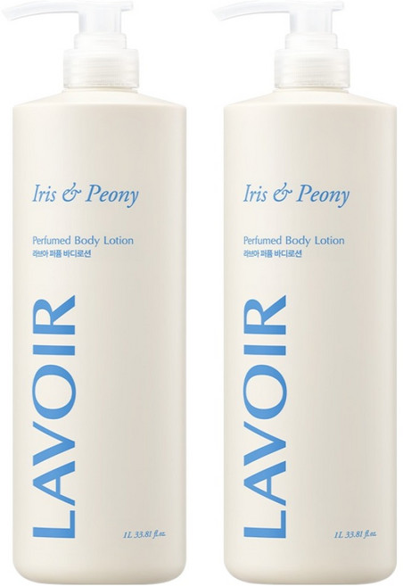 라브아 퍼퓸드 바디로션 아이리스 앤 피오니, 1L, 2개