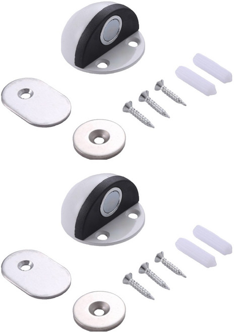 온트리 스텐 자석 도어범퍼, 화이트, 2개