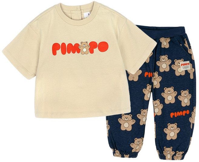 삠뽀요 아동용 모이베어 상하의 세트 PLRCE15