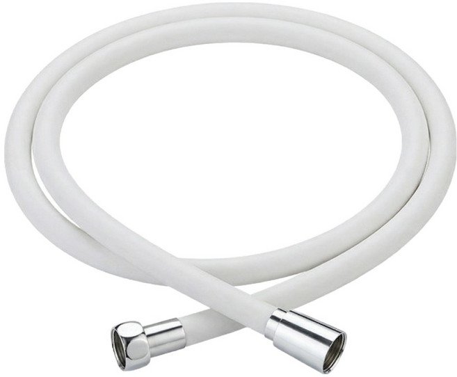 디펜즈만 안꼬이는 튜브형 물때방지 실리콘 샤워호스, 화이트, 1.5m