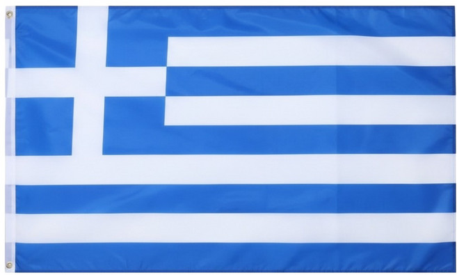 MARKETPIA 裝飾用希臘國旗應援道具壁掛旗 90 x 150 cm, 混合色, 1個