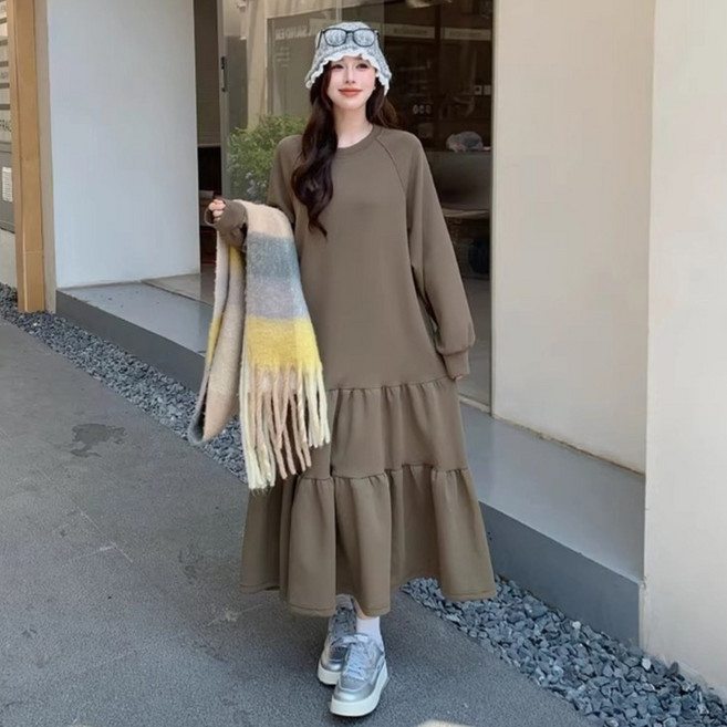 포플러앤씨 여성용 스토모드 맨투맨 롱 원피스 P26SPOPS010701