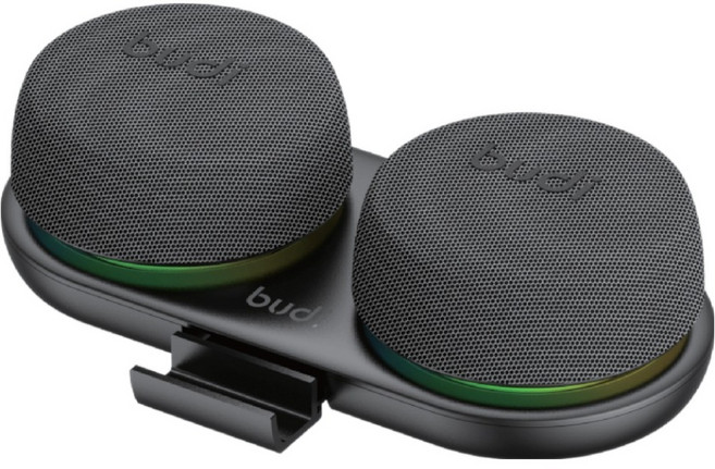 budi 무선 스테레오 블루투스 스피커, 블랙, SP15