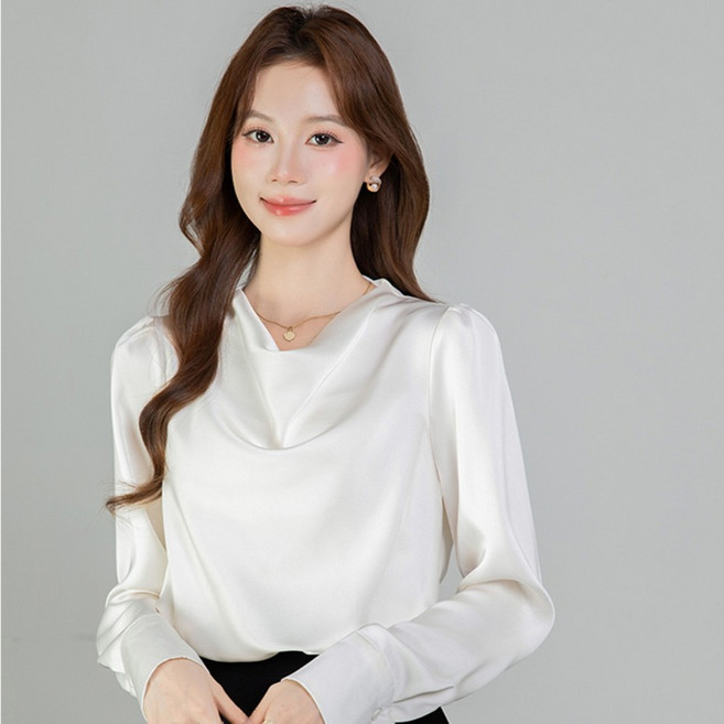 루나걸 여성용 렉스버그 새틴 셔츠 L26SPST012309