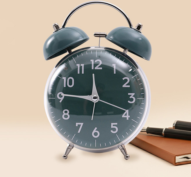므뮤 듀얼벨 시끄러운 파스텔 자명종 탁상시계, 그린