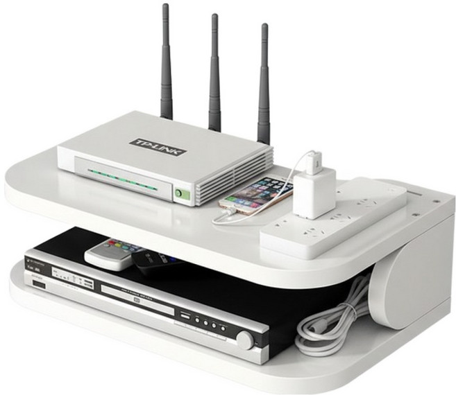 동글이 범용형 견고한 내구성 높은 무타공 셋톱박스 브라켓 TYPE 2 300 x 195 x 130 mm, 1개