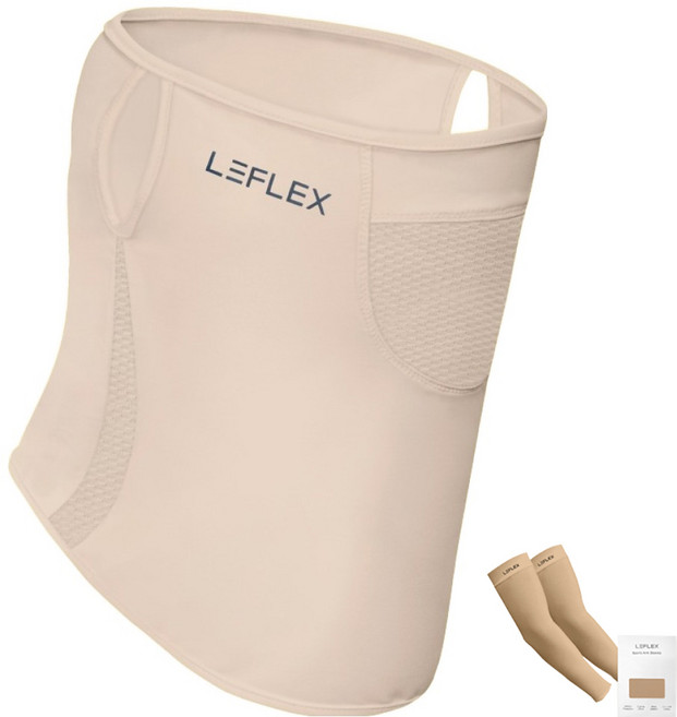 르플렉스 라운드메쉬 마스크 + 무봉제 팔토시 2p 세트, 스킨, 1세트