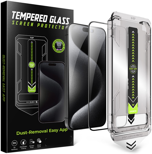 SBNX 강화유리 풀커버 이지툴 휴대폰 액정보호필름 세트, 1세트