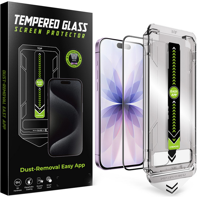 SBNX 강화유리 풀커버 이지툴 휴대폰 액정보호필름 세트, 1세트