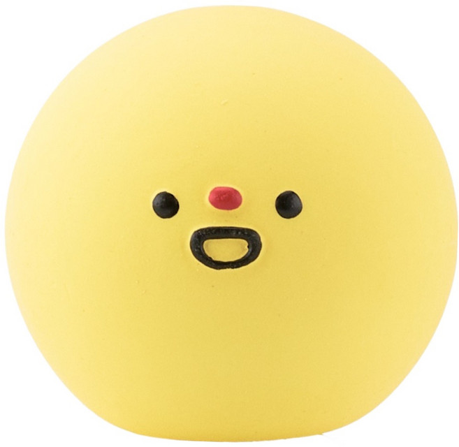 아아랜드 동그리 삑삑이 라텍스 토이, 노랑, 1개