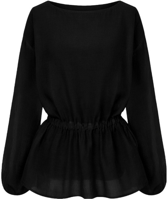 페이지플린 시스루 페플럼 블라우스 P6ABL021C