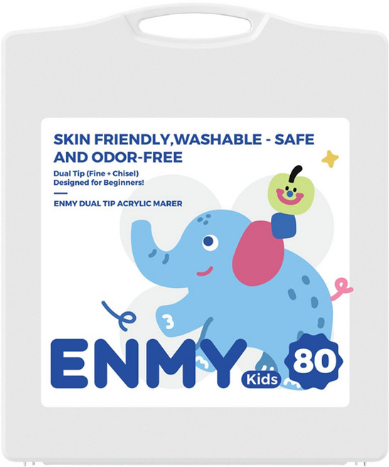 ENMy 恩米 雙頭丙烯馬克筆 官方英文版, 80色, 1組