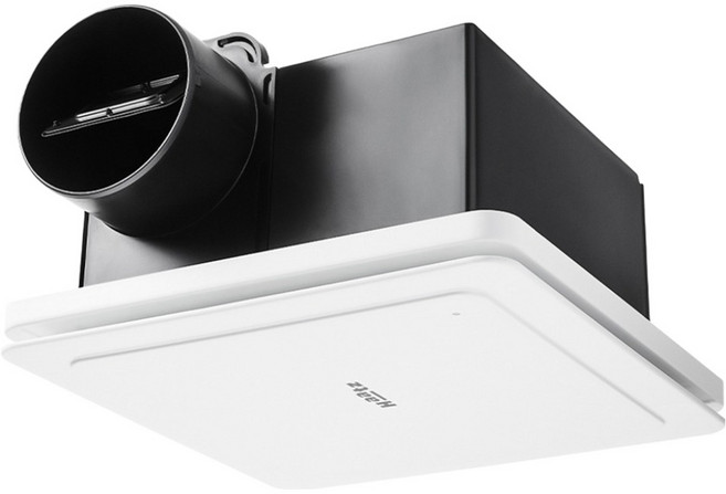 (주)하츠 마스터 정풍량 역류방지댐퍼형 욕실 환풍기 HBF-M701 방문설치, 화이트