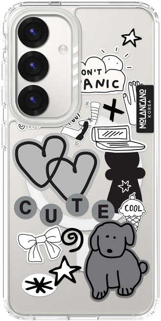 모란카노 크리스탈 맥세이프 투명 유니크 디자인 휴대폰 케이스