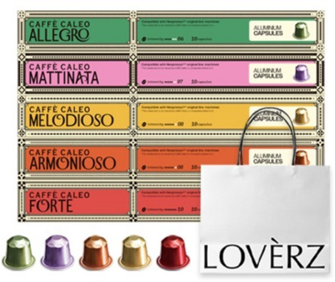 칼레오 네스프레소 호환 캡슐커피 5종 x 10p 선물세트 + 쇼핑백, 1세트