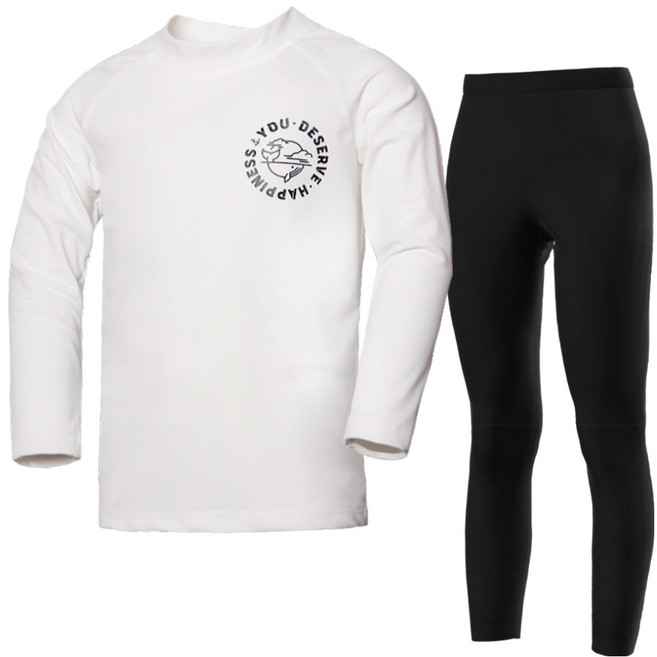 유라비 아동용 베키쥬 케이드 스탠다드 돌핀 래시가드 상하의 세트