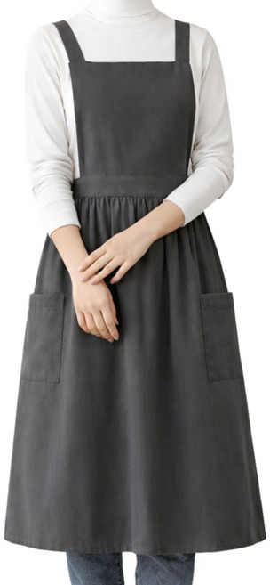 네이처안 일자 원피스 앞치마, 그레이, 1개