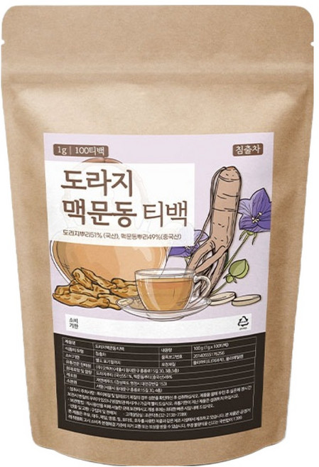 조은약초 도라지 맥문동, 1g, 1개, 100개입