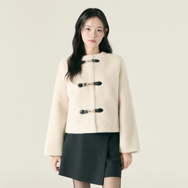 Roem 女款扣環毛絨夾克