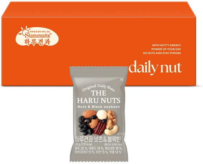 하루견과 넛츠 & 블랙빈 12p, 240g, 1개