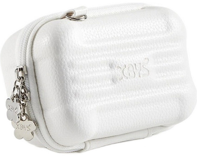 엑스비와이에스 휴대용 캐리어 디자인 미니 하드 파우치, 1개, 화이트