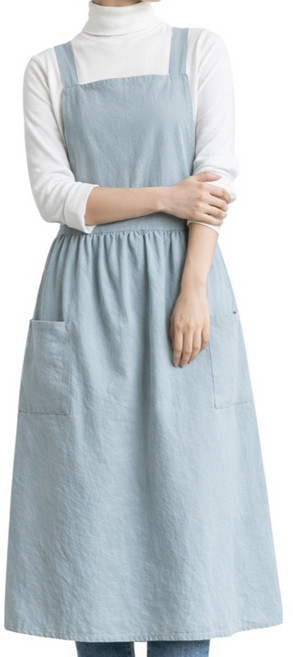 네이처안 일자 원피스 앞치마, 민트, 1개