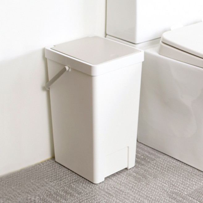 DAILY BLOOM 一鍵式分類回收桶 1入, 白色