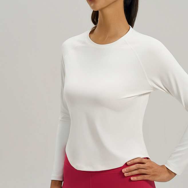 디멜디 여성용 통기성 메쉬 스포츠 긴팔티셔츠