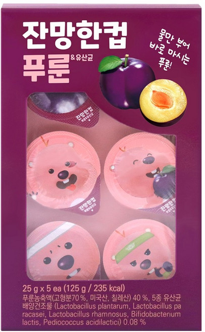 nothing better 讚芒韓杯 高濃縮西梅益生菌 5入, 125g, 1個