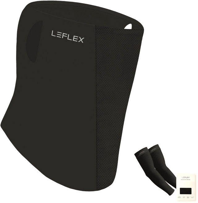 르플렉스 심리스 마스크 + 무봉제팔토시 세트, 블랙, 1세트