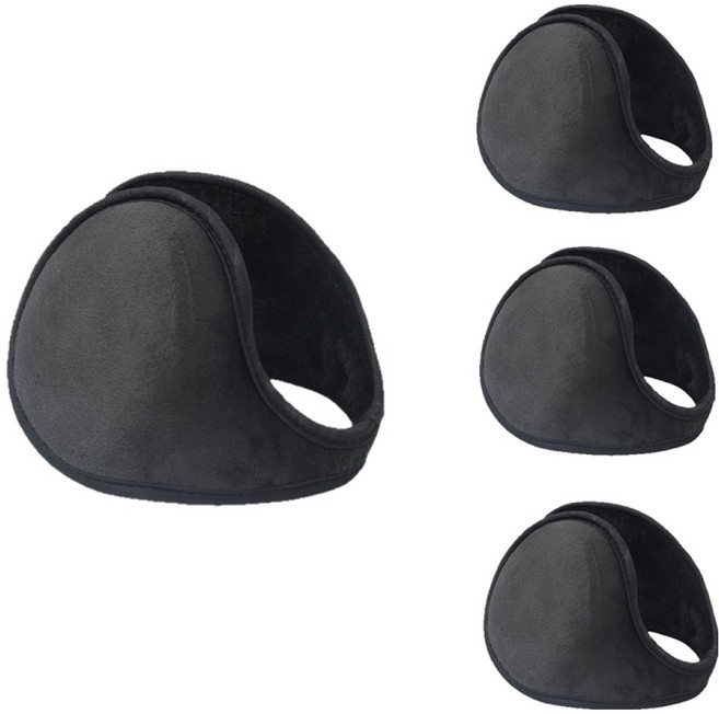 생활의지혜 스포츠 기모 귀도리 방한귀마개, 블랙, 4개