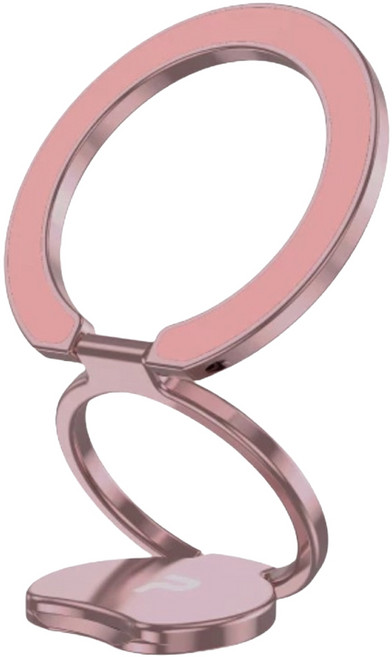 POLYWELL 寶利威爾 雙面磁吸手機支架/MagSafe/指環支架 鋁合金 角度可調 PW15-T65-1039, 玫瑰金, 1個