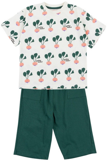 코디아이 아동용 베지가든 5부 상하의 세트